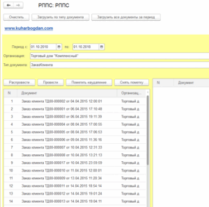 Обработка для 1С РППС