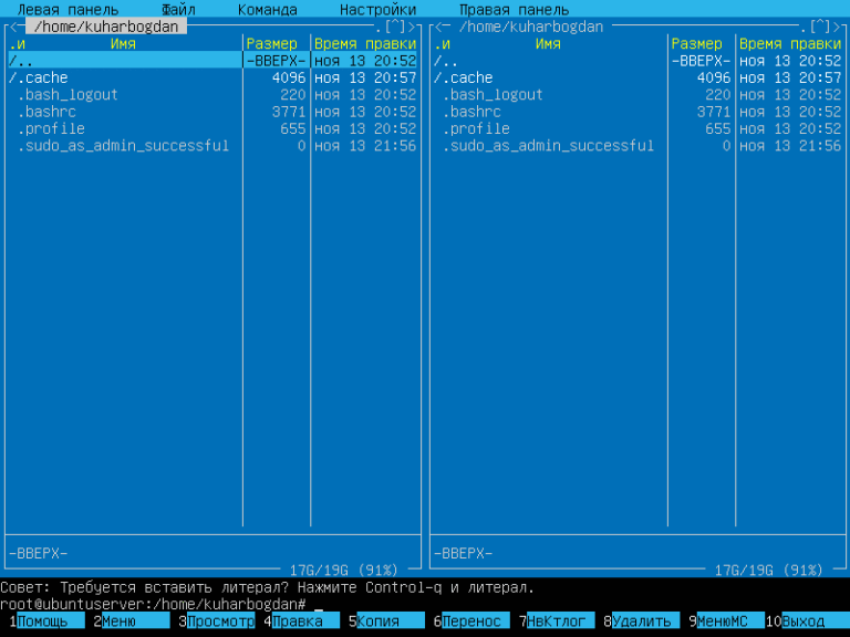 Как установить MC (Midnight Commander) на UBUNTU 18.04 ?